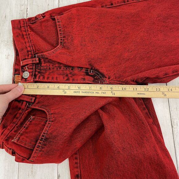 Vintage Women's Jeans Sz 9/10 Calvin Klein Red Stone Acid Washed Denim R… - Picture 13 of 14